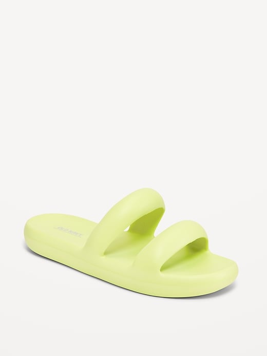 Image number 1 showing, Double-Strap Puff Slide Sandals