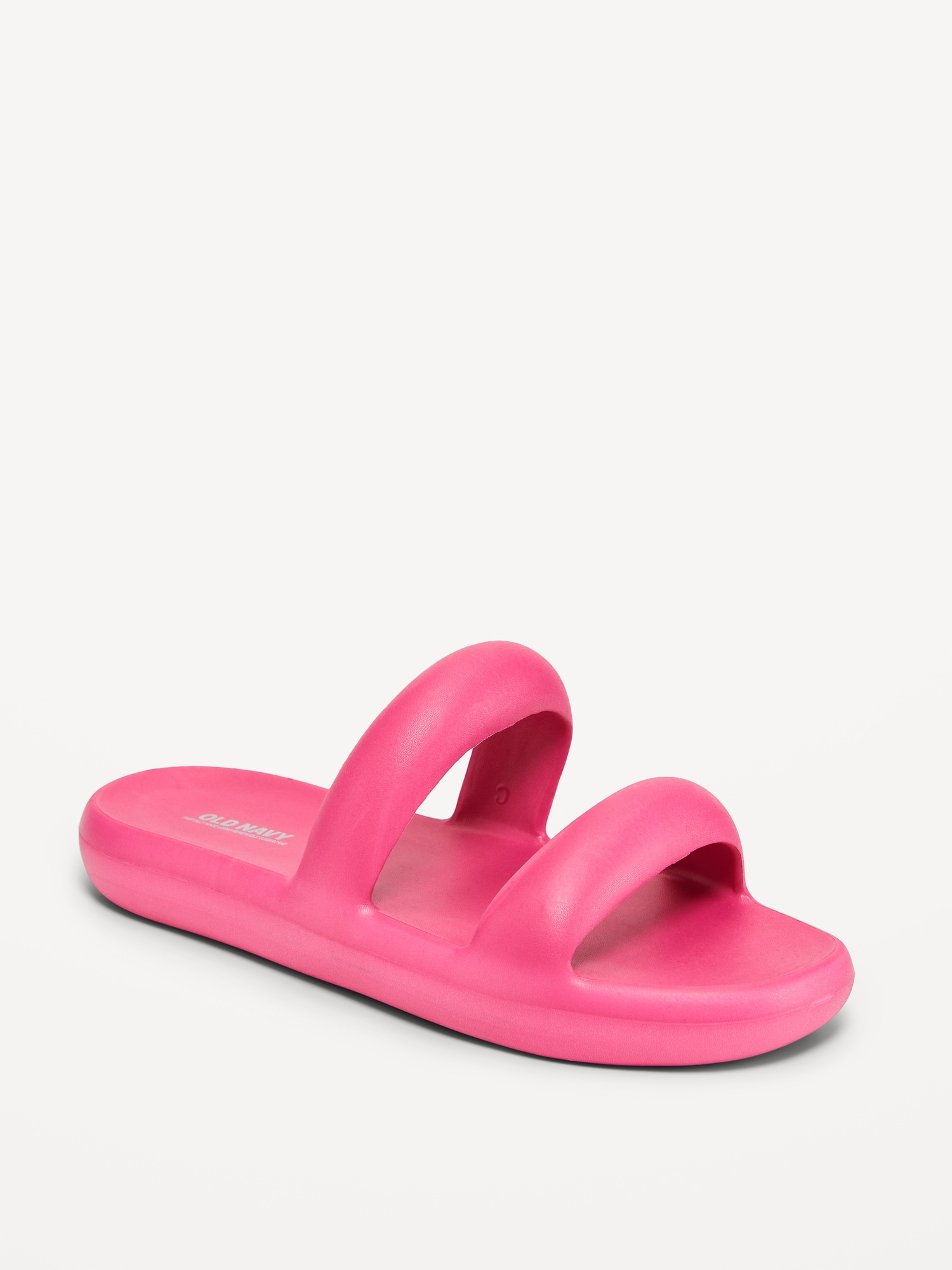Double-Strap Puff Slide Sandals | Old Navy