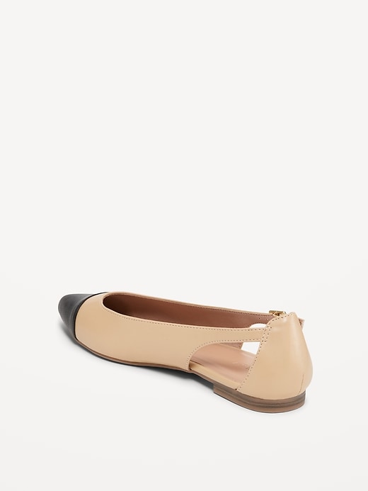 Image number 4 showing, Faux-Leather Slingback Ballet Flat