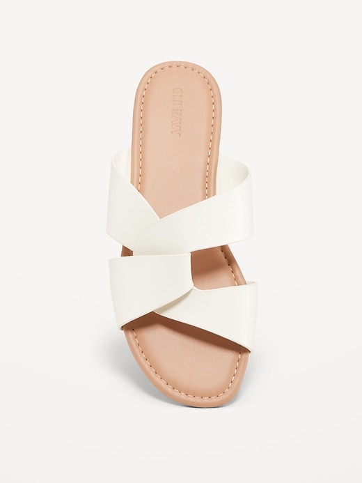 Image number 2 showing, Faux-Leather Link Strap Sandals