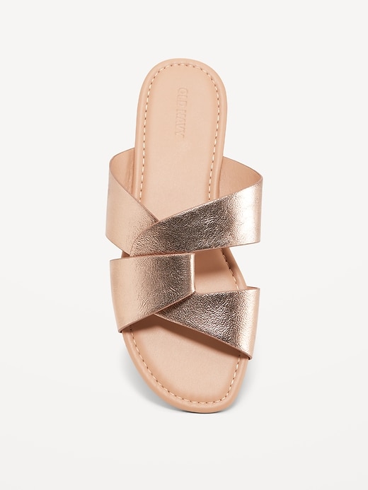 Image number 6 showing, Faux-Leather Link Strap Sandals