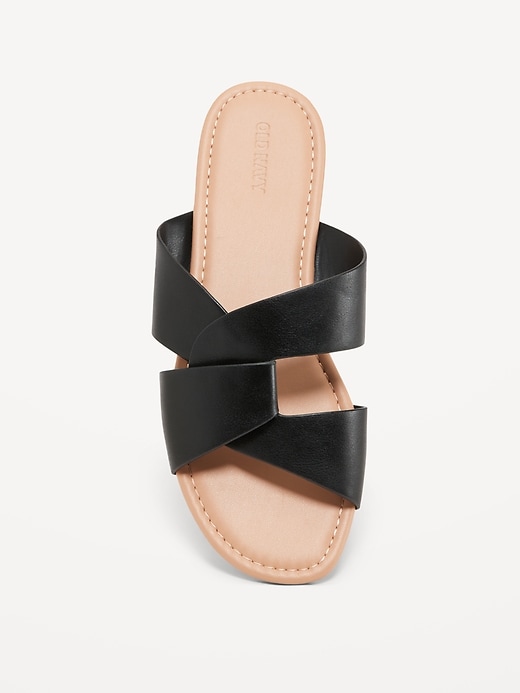 Image number 2 showing, Faux-Leather Link Strap Sandals