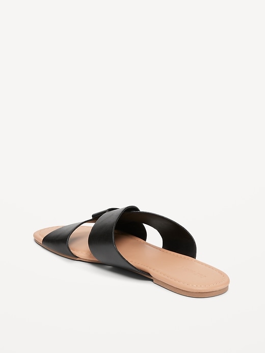 Image number 4 showing, Faux-Leather Link Strap Sandals