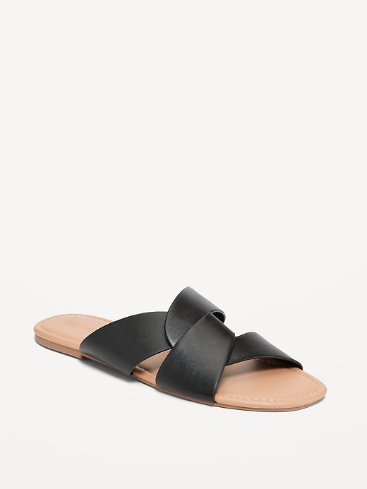 Faux-Leather Link Strap Sandals | Old Navy