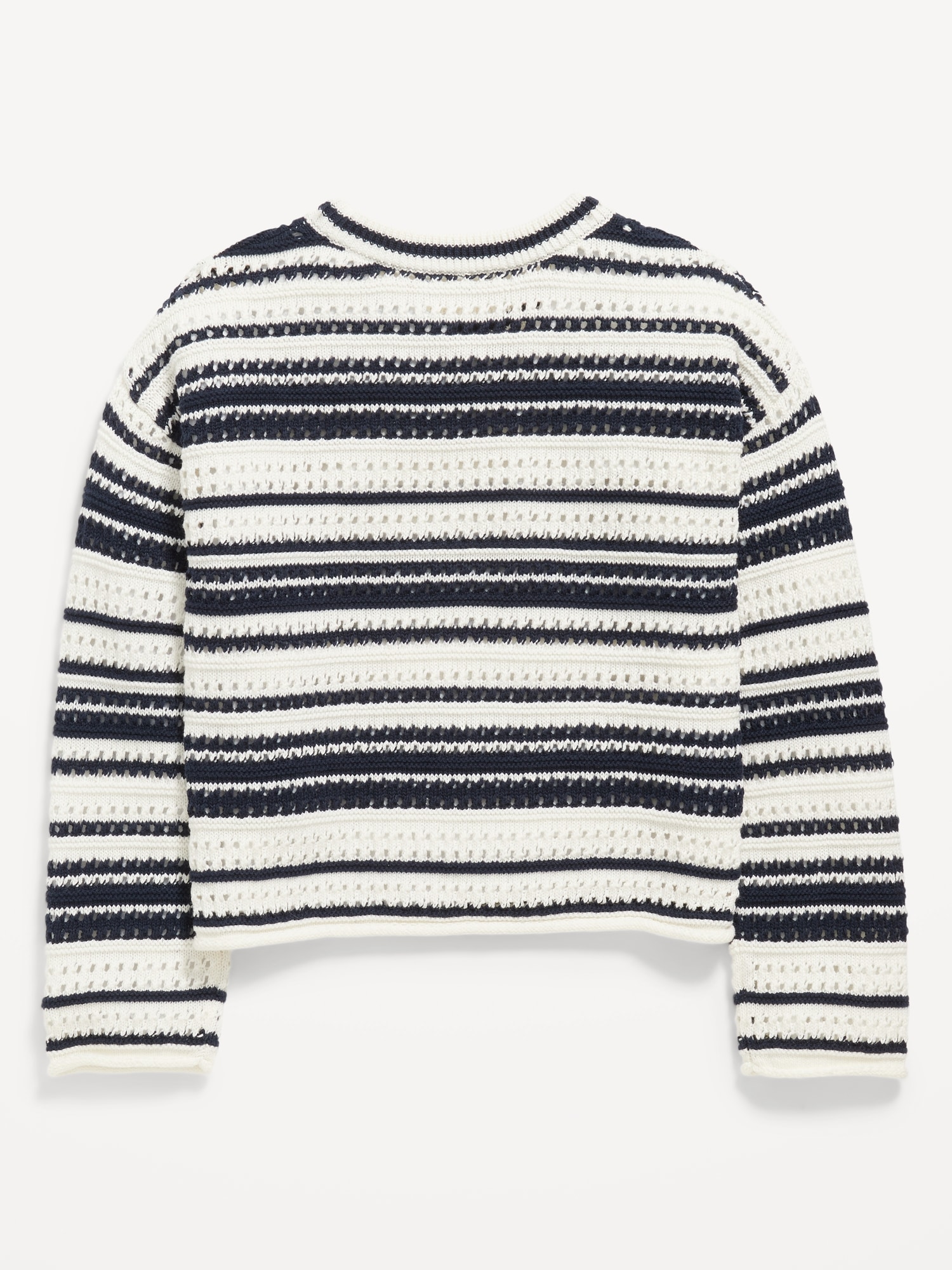 Striped Crochet-Knit Sweater for Girls | Old Navy