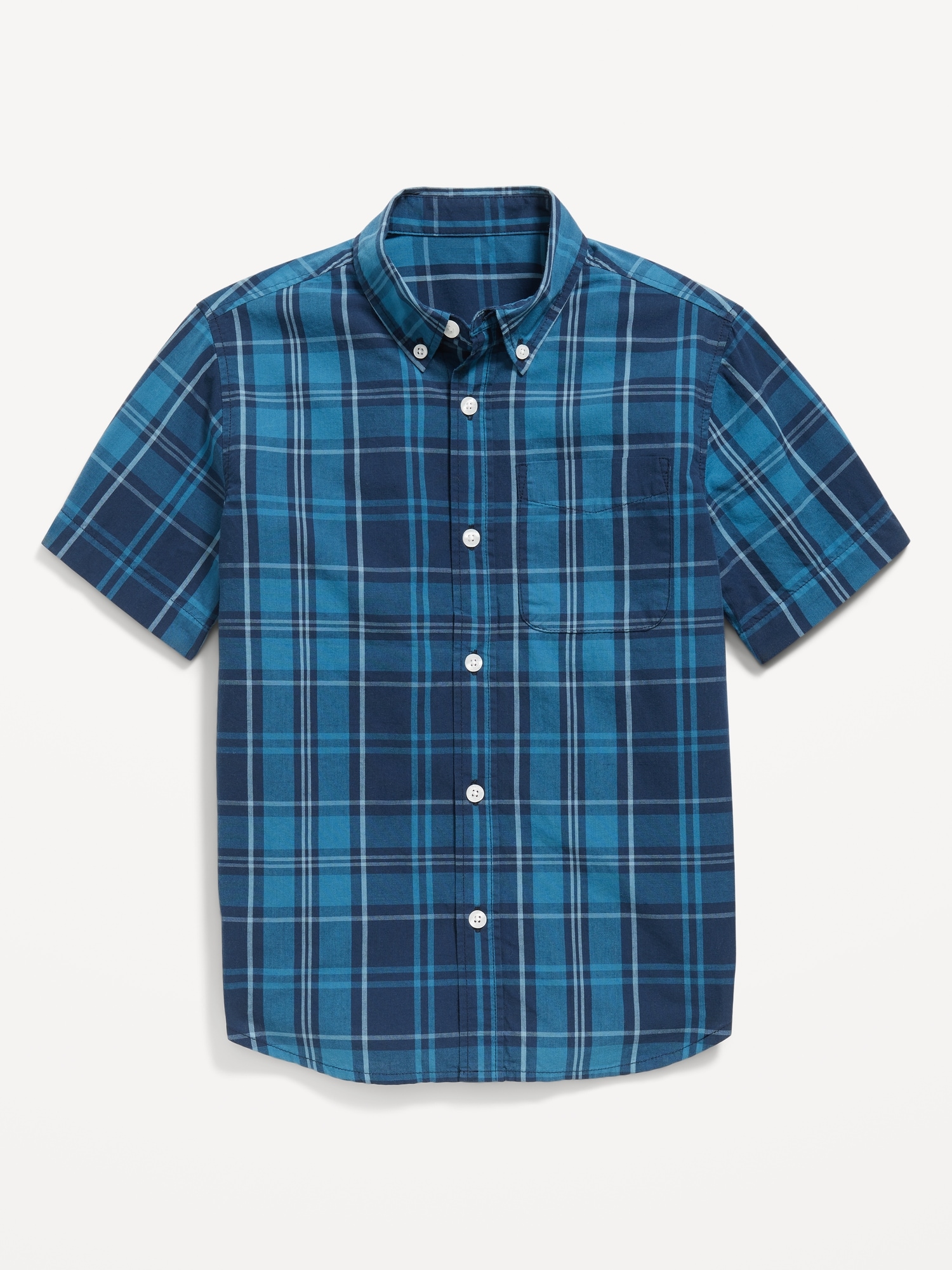 Short-Sleeve Printed Poplin Shirt for Boys
