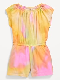 View large product image 3 of 3. Short-Sleeve Jersey-Knit Romper for Girls