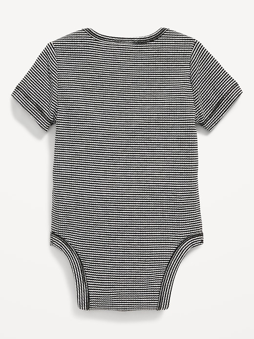 View large product image 2 of 2. Unisex Short-Sleeve Bodysuit for Baby