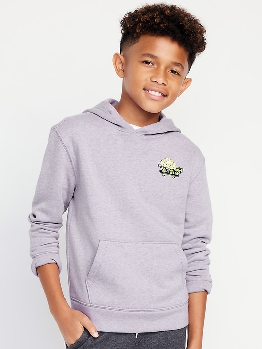 View large product image 1 of 3. Long-Sleeve Graphic Pullover Hoodie for Boys