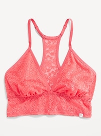 View large product image 4 of 8. Lace Longline Racerback Bralette