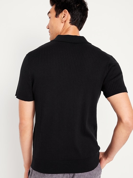 Image number 8 showing, Rib-Knit Polo Sweater