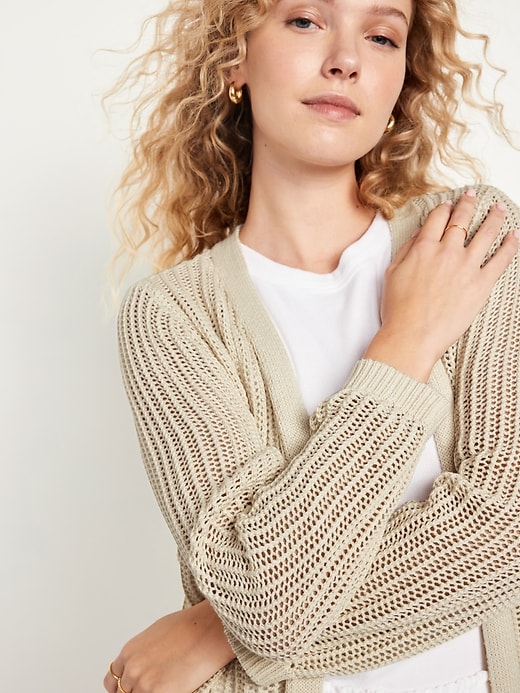 Image number 5 showing, Open-Front Longline Sweater