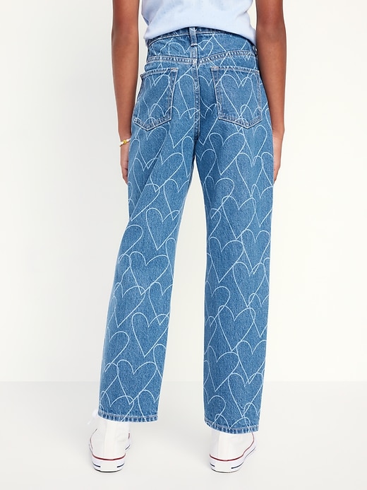 View large product image 2 of 4. High-Waisted Slouchy Straight  Jeans for Girls