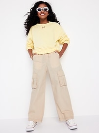 View large product image 3 of 4. Baggy Wide-Leg Cargo Pants for Girls