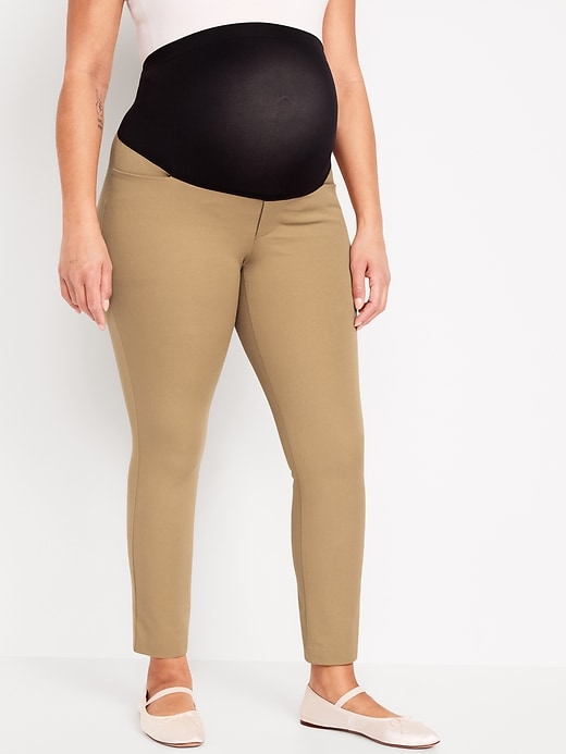 Image number 1 showing, Maternity Full-Panel Pixie Ankle Pants