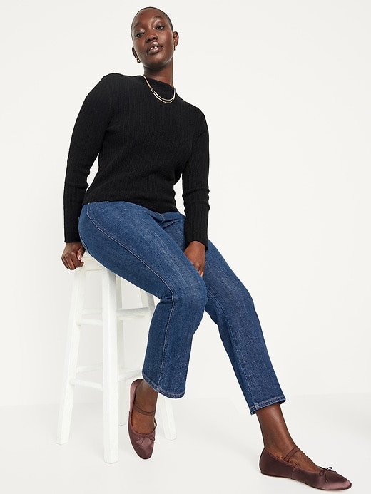 Image number 3 showing, High-Waisted 90s Cropped Flare Jeans