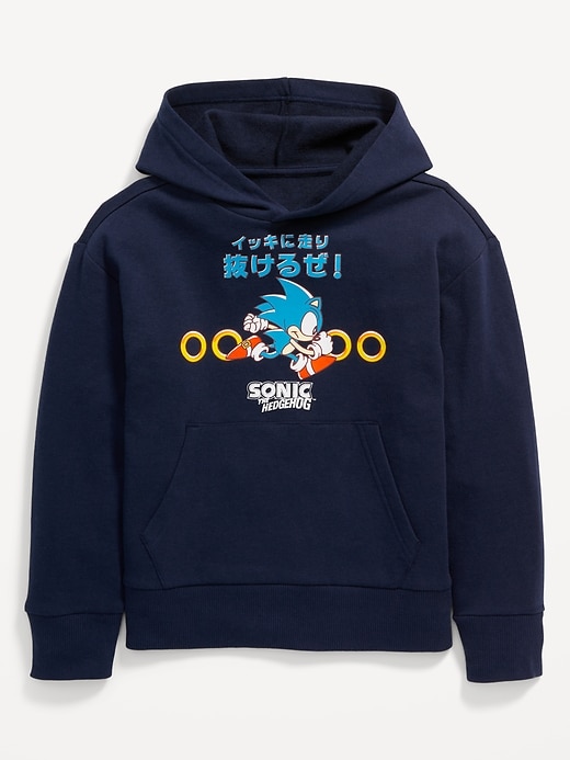 View large product image 2 of 3. Gender-Neutral Licensed Pop-Culture Pullover Hoodie for Kids