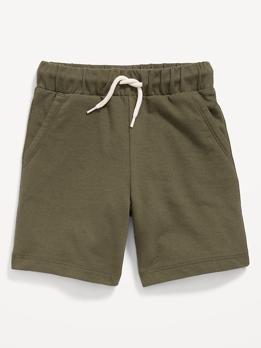 View large product image 1 of 1. Functional-Drawstring French Terry Pull-On Shorts for Toddler Boys