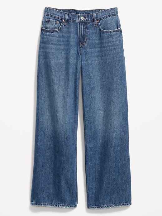 Image number 4 showing, Low-Rise Baggy Wide-Leg Jeans