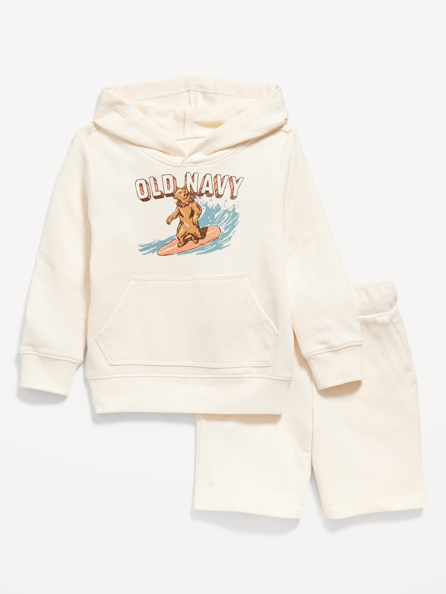 Old Navy Graphic Hoodie and Flare Leggings Set for Toddler Girls