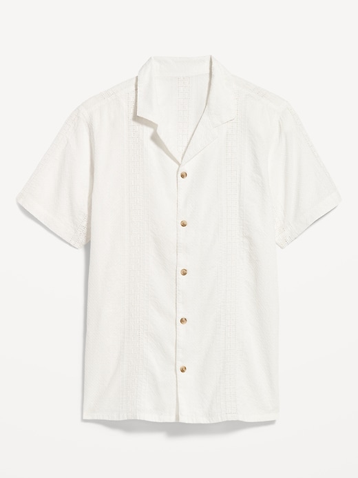 Image number 7 showing, Short-Sleeve Slub-Knit Camp Shirt