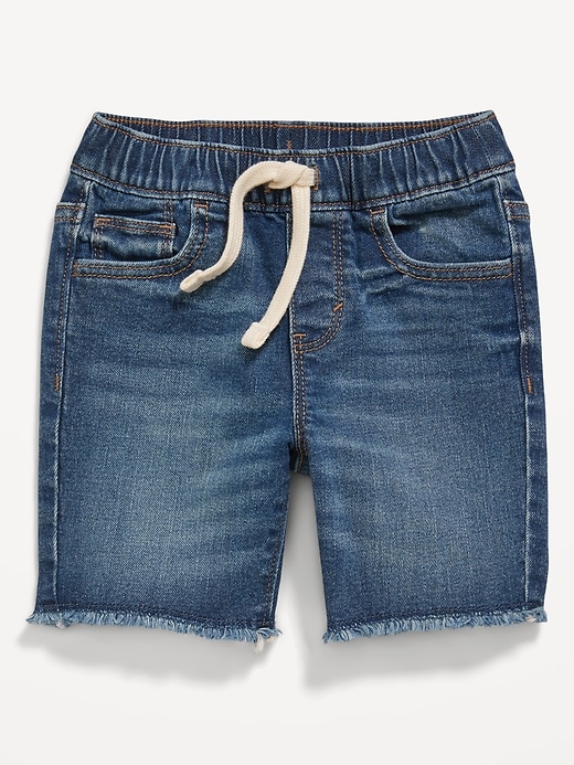 View large product image 1 of 2. 360° Stretch Pull-On Jean Shorts for Toddler Boys