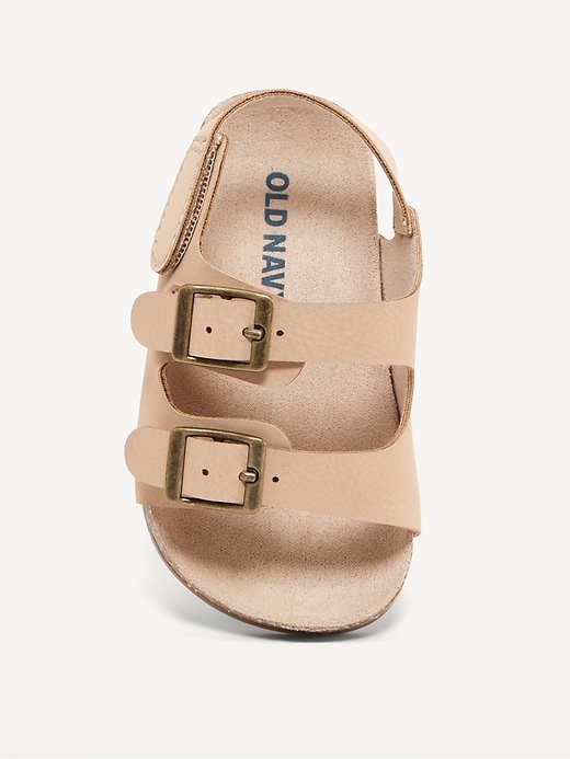 View large product image 2 of 4. Faux-Leather Buckled Strap Sandals for Baby