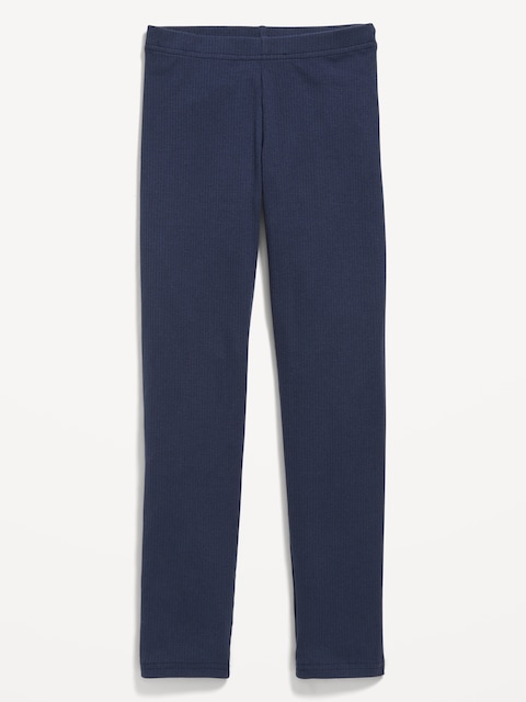 Rib-Knit Leggings for Girls - Lost At Sea Navy