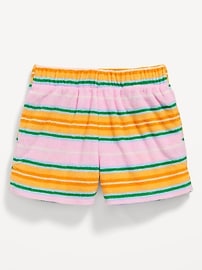 View large product image 4 of 4. High-Waisted Loop Terry Side-Slit Shorts for Girls