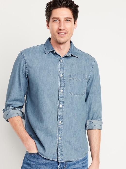 Image number 1 showing, Classic Fit Chambray Shirt