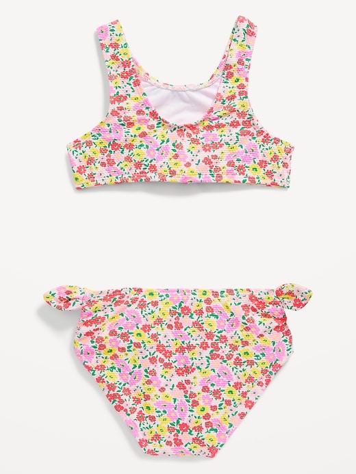 View large product image 2 of 3. Printed Tie-Front Bikini Swim Set for Toddler Girls
