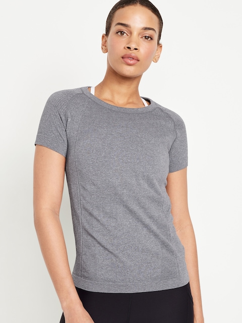 Fluid Seamless Fitted T-Shirt - Heather Gray