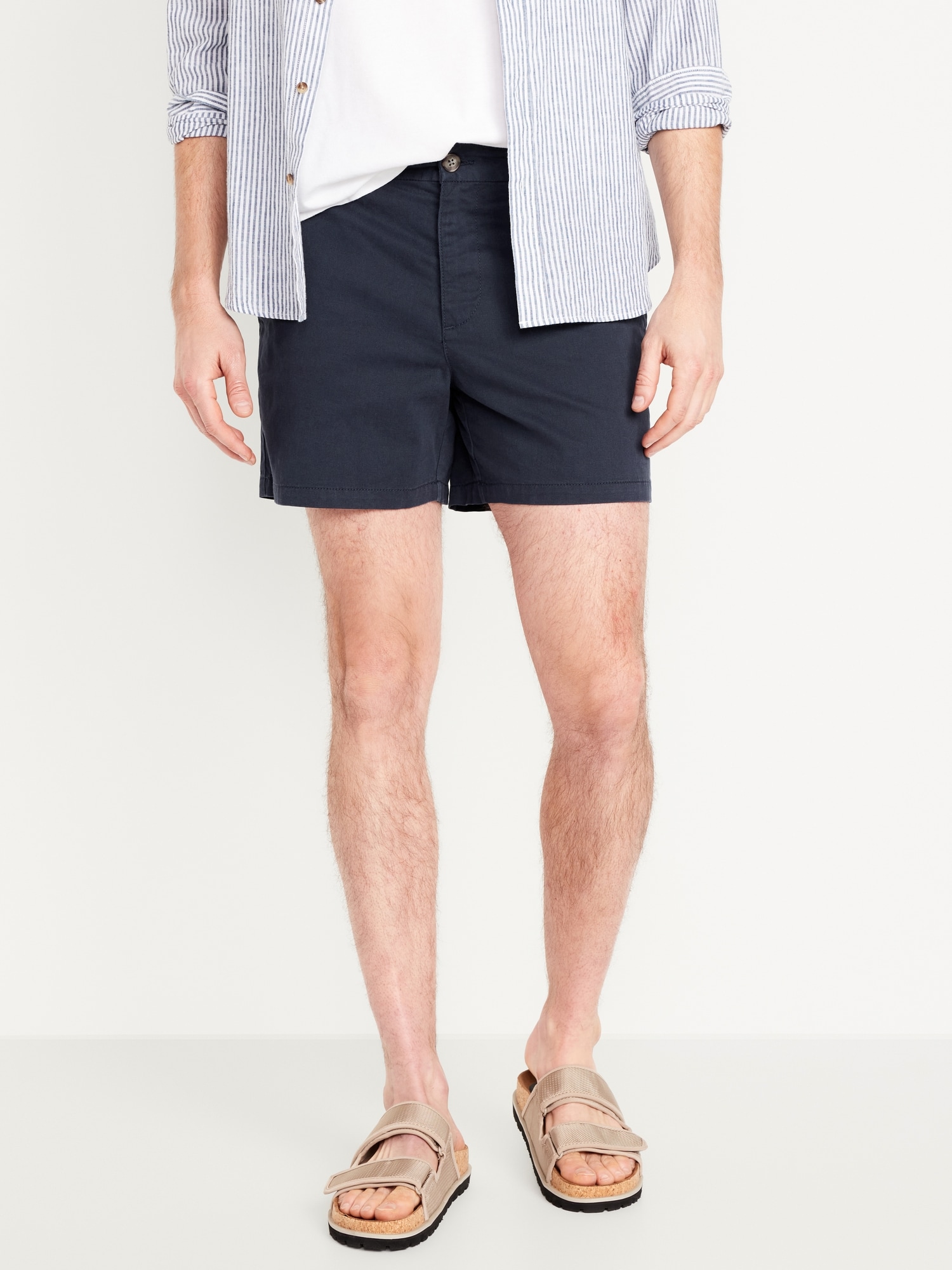 Slim Built-In Flex Rotation Chino Shorts -- 5-inch inseam