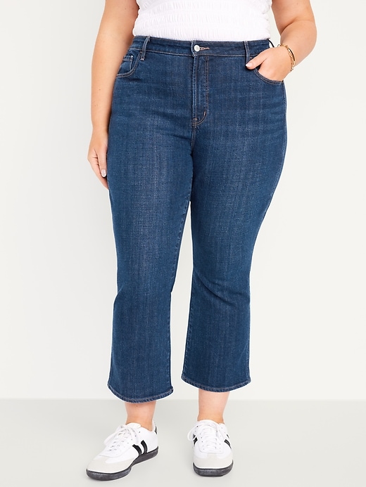 Image number 7 showing, High-Waisted 90s Cropped Flare Jeans