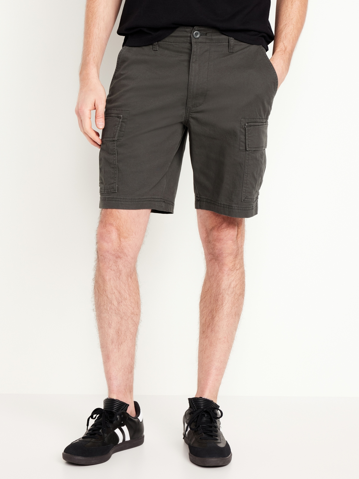 Women's Cargo Shorts, Loose Fit Zipper Multi-Pockets Twill Knee-Length  Bermuda Drawstring Shorts