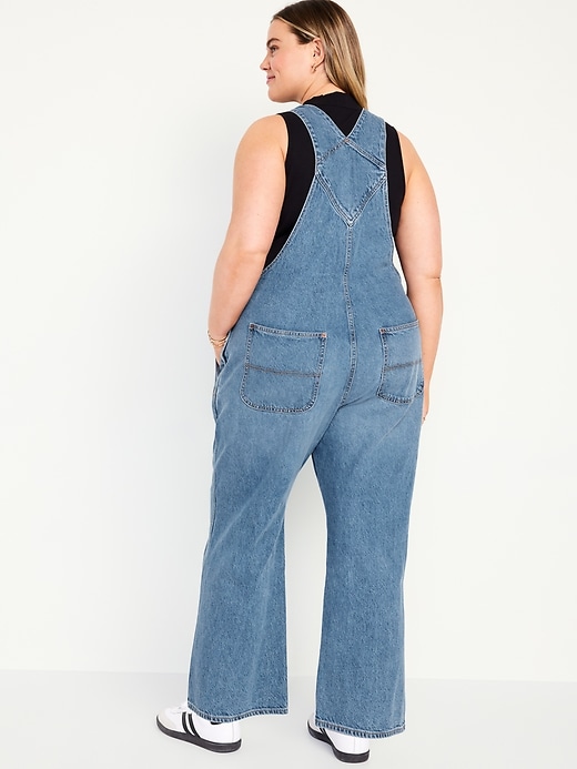 Image number 8 showing, Baggy Wide-Leg Jean Overalls