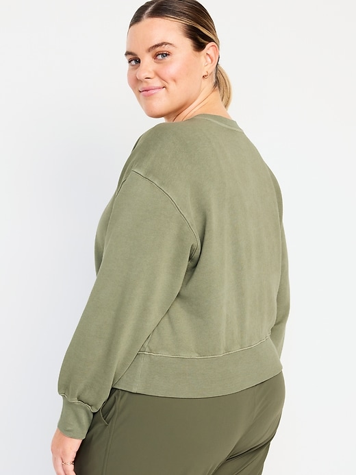 Drop Shoulder Crop Hoodie Casual Women's Sweatshirt Pullover Short Tops  (Color : Chocolate Brown, Size : L.)