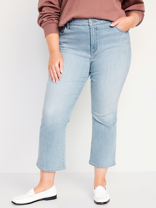 Image number 7 showing, High-Waisted 90's Crop Flare Jeans
