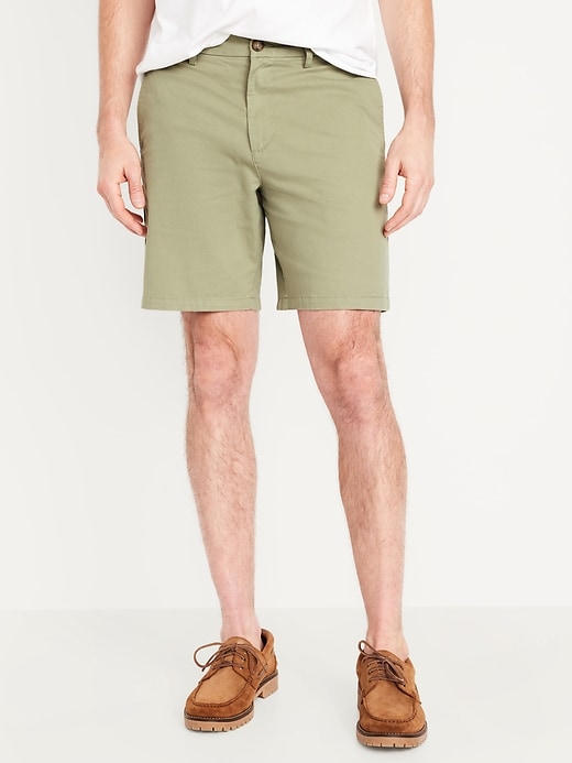 Image number 1 showing, Slim Built-In Flex Rotation Chino Shorts -- 8-inch inseam