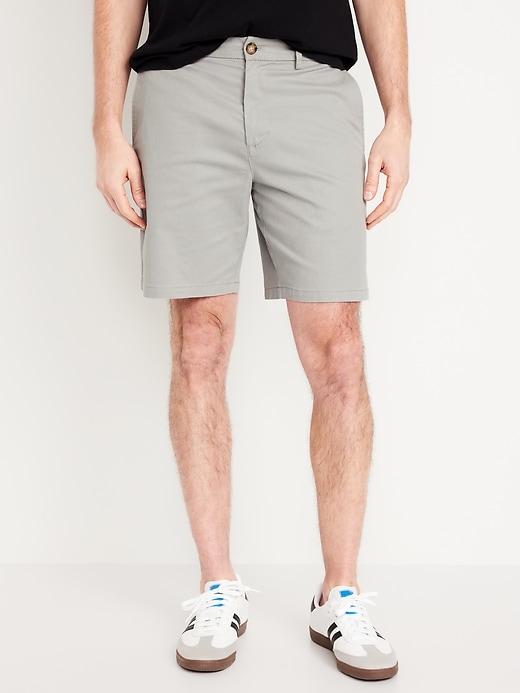 Image number 1 showing, Slim Built-In Flex Rotation Chino Shorts -- 8-inch inseam