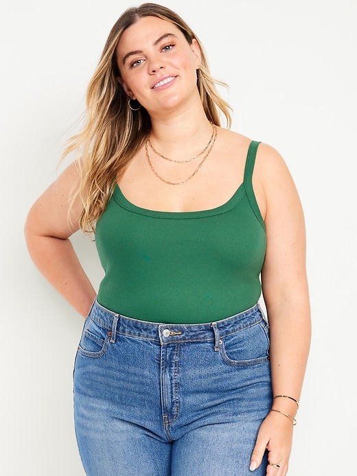 Image number 7 showing, Fitted Rib-Knit Tank Top