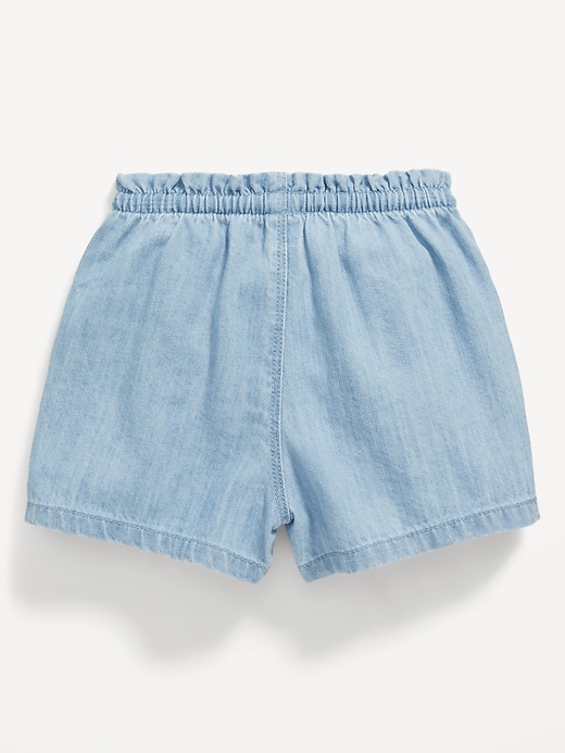 View large product image 2 of 2. Ruffled Chambray Pull-On Shorts for Toddler Girls