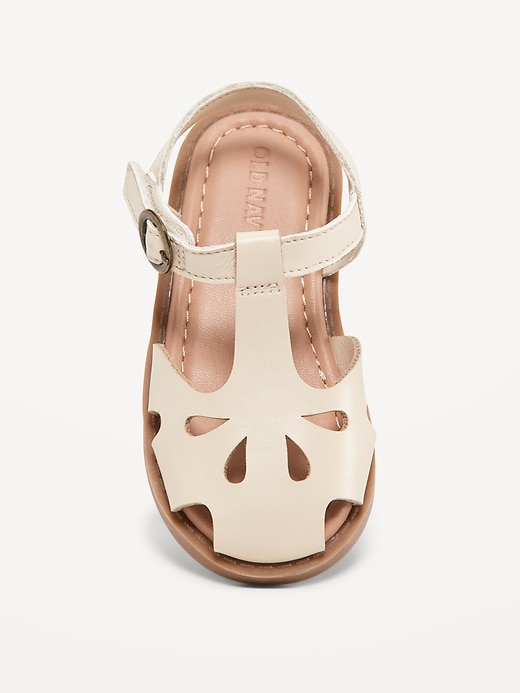 View large product image 2 of 4. Faux-Leather Cutout Mary Sandals for Toddler Girls