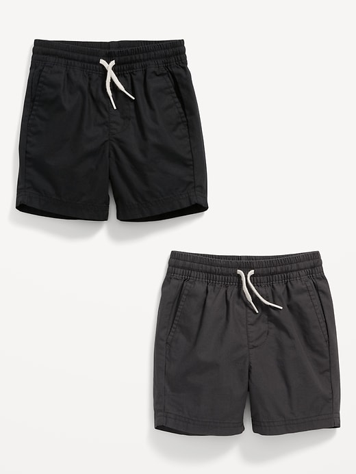 View large product image 2 of 2. Poplin Pull-On Shorts 2-Pack for Toddler Boys