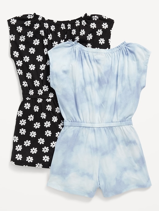 View large product image 2 of 2. Printed Jersey-Knit Romper 2-Pack for Girls