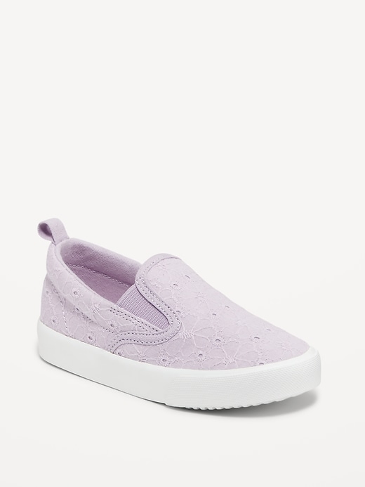 View large product image 1 of 4. Canvas Slip-Ons for Toddler Girls