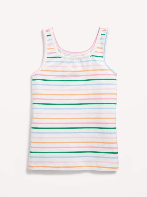 Fitted Tank Top for Girls - Multi Stripe