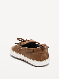 View large product image 3 of 4. Faux-Leather Boat Shoes for Baby