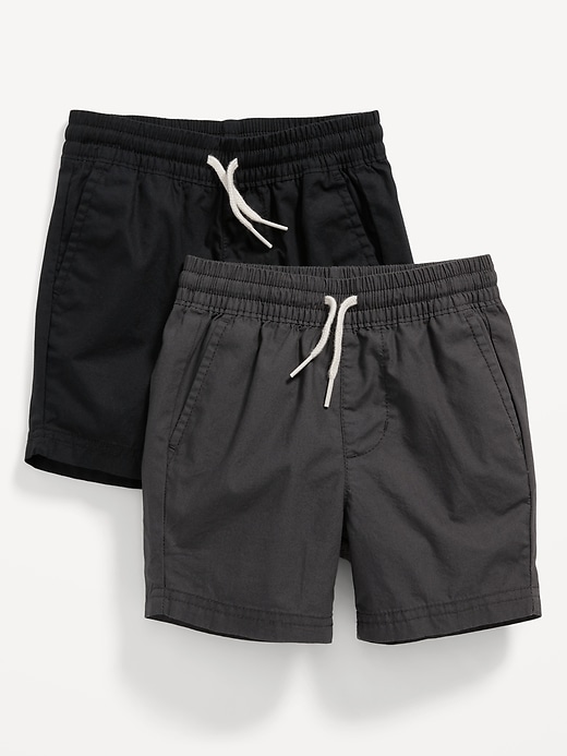 View large product image 1 of 2. Poplin Pull-On Shorts 2-Pack for Toddler Boys