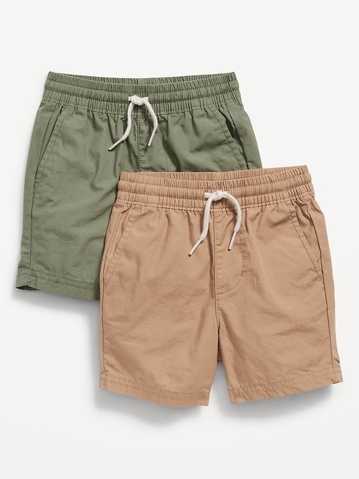 View large product image 1 of 3. Poplin Pull-On Shorts 2-Pack for Toddler Boys